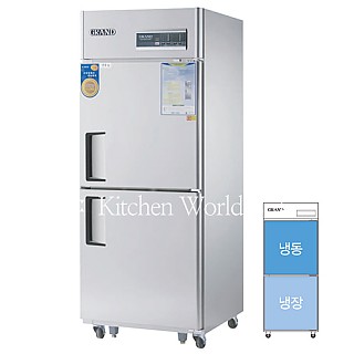그랜드우성 고급형 30박스업소용냉장고 CWSM-740RF(1/2냉동/직냉식)업소용냉장고