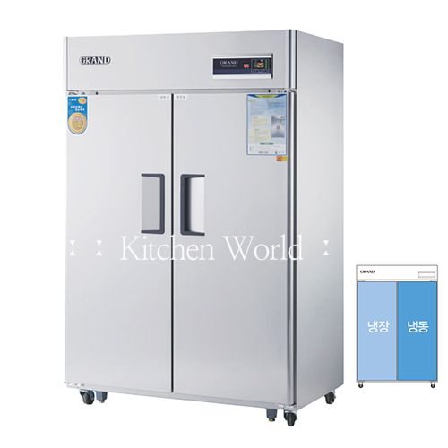 그랜드우성 고급형 45박스업소용냉장고(1/2냉동/수직/2도어/직냉식) WSFM-1260HRF(2D)