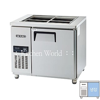 그랜드우성 고급형 찬밧드냉장고(900/3자/냉장/간냉식) GWFM-090RBT