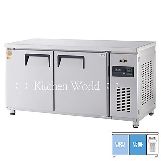 그랜드우성 고급형 보냉테이블냉장고(1500/5자/냉동장/간냉식) GWFM-150RFT