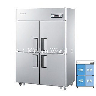 그랜드우성 보급형 45박스업소용냉장고(1/2냉동/수직/직냉식) GWS-1242HRF