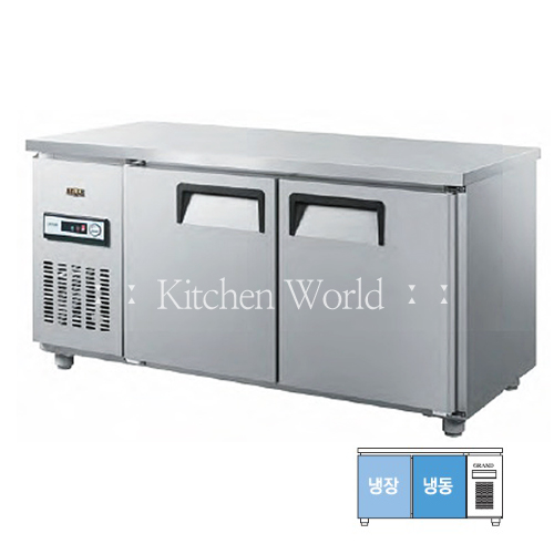 그랜드우성 보급형 보냉테이블냉장고(1500/5자/냉동장/직냉식) GWS-150RFT
