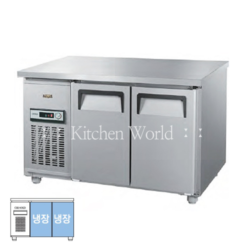 그랜드우성 일반형 보냉테이블냉장고(1200/4자/2도어/냉장/직냉식) CWS-120RT(2D)/업소용냉장고