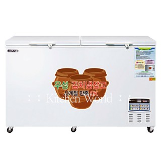 그랜드우성 보급형 디지털 김치냉장고(340ℓ,2도어) 직냉식 CWSM-360K(2D)